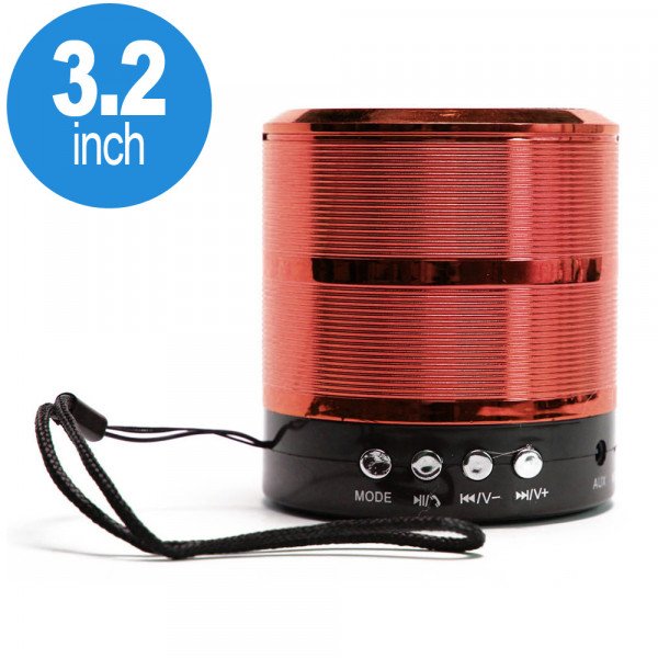 Wholesale Metallic Design Portable Wireless Bluetooth Speaker 888 (Red)